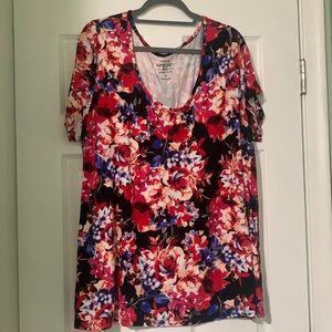 Floral super soft knits tee